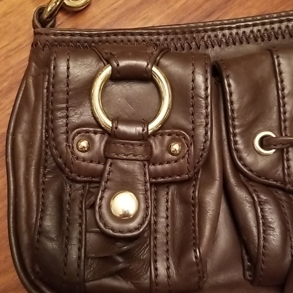 NYPE brown vegan leather shoulder purse! - Picture 2 of 8